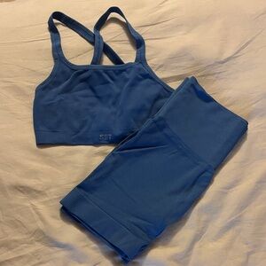 SET Active Blue Sports Bra and Shorts